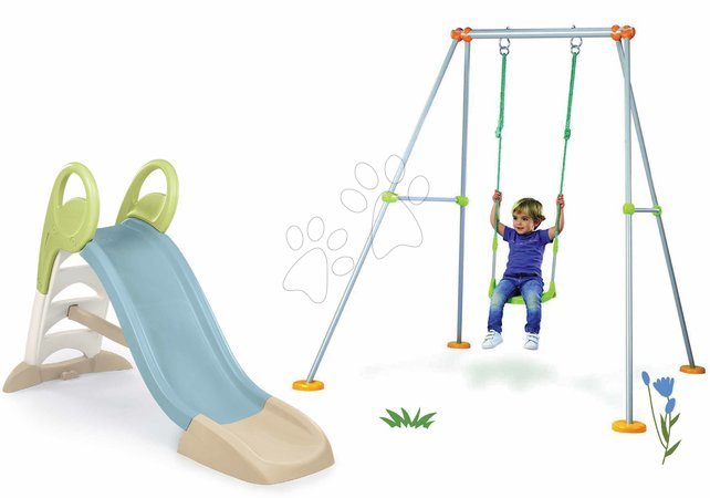 Rutschen mit Schaukel - Set Rutsche mit Wasserfontäne, 150 cm lang Toboggan GM Slide Life Smoby