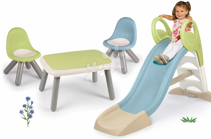 Rutschen für Kinder  - Set Rutsche mit Wasserspiel und Sitzgelegenheit Toboggan GM Slide Life Smoby