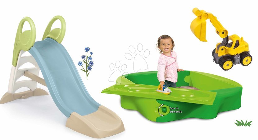 Rutschen mit Sandkasten - Set Rutsche und Sandkasten mit Wasserbahn Toboggan GM Slide Life Smoby