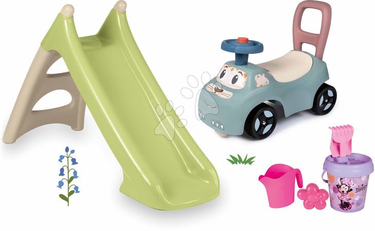 Sets | Seite 24 - Rutschenset mit Wasserspiel und Eimerset Minnie XS Slide Green Life Smoby