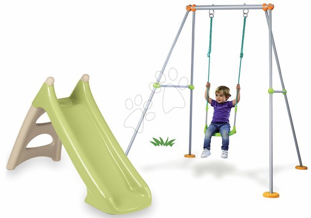 Sets | Seite 16 - Set mit Rutsche inklusive Wasserspiel und Schaukel mit Metallkonstruktion XS Slide Life Smoby