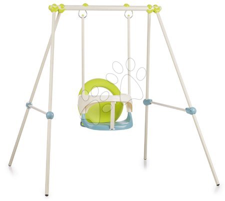 Hračky a hry na záhradu - Hojdačka s kovovou konštrukciou Metal Baby Swing 120 cm Smoby
