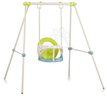 Igrače in igre za na vrt - Gugalnica s kovinskim ogrodjem Metal Baby Swing 120 cm Smoby