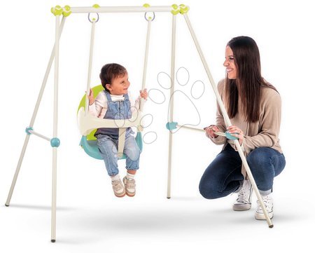 Igračke i igre za vrt - Ljuljačka s metalnim okvirom Metal Baby Swing 120 cm Smoby_1