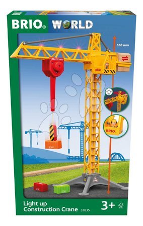 Holzeisenbahnen BRIO - Drevený stavebný žeriav so svetlom Light Up Construction Crane BRIO - 2
