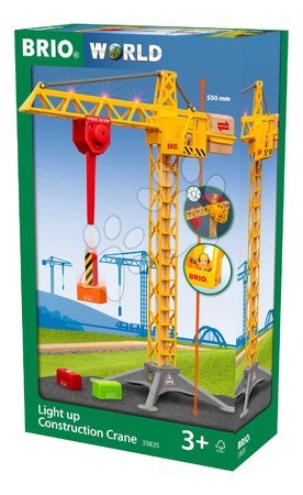 Holzeisenbahnen BRIO - Drevený stavebný žeriav so svetlom Light Up Construction Crane BRIO - 3