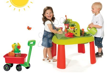 Dětský záhradní nábytek sety - Set stůl Zahradník De Jardinage 2v1 Smoby - 25