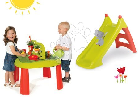 Dětský záhradní nábytek sety - Set stůl Zahradník De Jardinage 2v1 Smoby - 17