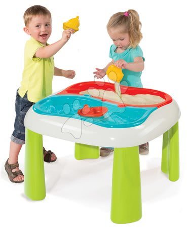 Hračky pre dievčatá - Set hracie centrum Fun Center Smoby so šmykľavkou dlhou 150 cm a stôl Záhradník De Jardinage 2v1_1