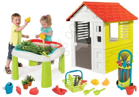 Hračky a hry na zahradu - Set stůl Zahradník De Jardinage 2v1 Smoby