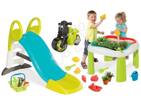 Detský záhradný nábytok sety - Set stôl Záhradník De Jardinage 2v1 Smoby