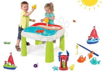 Kids' outdoor furniture sets - Smoby Table Water&Sand 2in1 Set - 17