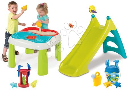 Gartenmöbel für Kinder Sets - Tischset Water&Sand 2in1 Smoby