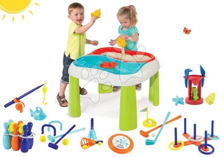 Detský záhradný nábytok sety - Set stôl Voda&Piesok 2v1 Smoby