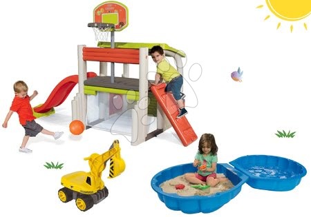 Hračky pro kluky - Set hrací centrum Fun Center se sluzavkou Smoby