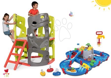 Igrače in igre za na vrt - Komplet plezalo Multi-Activity Climbing Tower Smoby