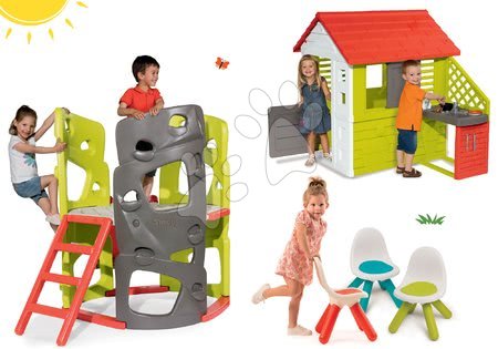 Jucării și jocuri pentru grădină - Set centru de căţărat Multiactivity Climbing Tower Smoby