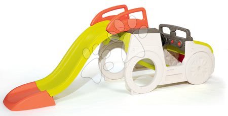 Igračke za djecu od 1 do 2 godine - Set penjalica Adventure Car Smoby s toboganom dužine 150 cm, semafor, prometni znakovi i čunjevi od 24 mjes_1