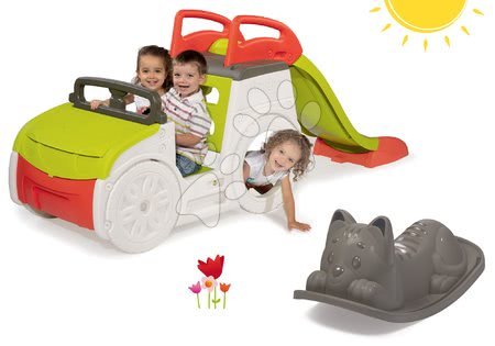 Igrače za otroke od 1. do 2. leta - Komplet plezalo Adventure Car Smoby