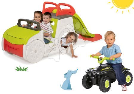 Játékok 1 - 2 éves gyerekeknek - Szett mászóka Adventure Car Smoby