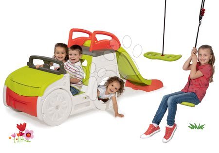 Spielzeuge und Spiele für den Garten - Adventure Car Kletterset mit Smoby Rutsche