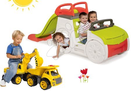 Játékok 1 - 2 éves gyerekeknek - Szett mászóka Adventure Car Smoby