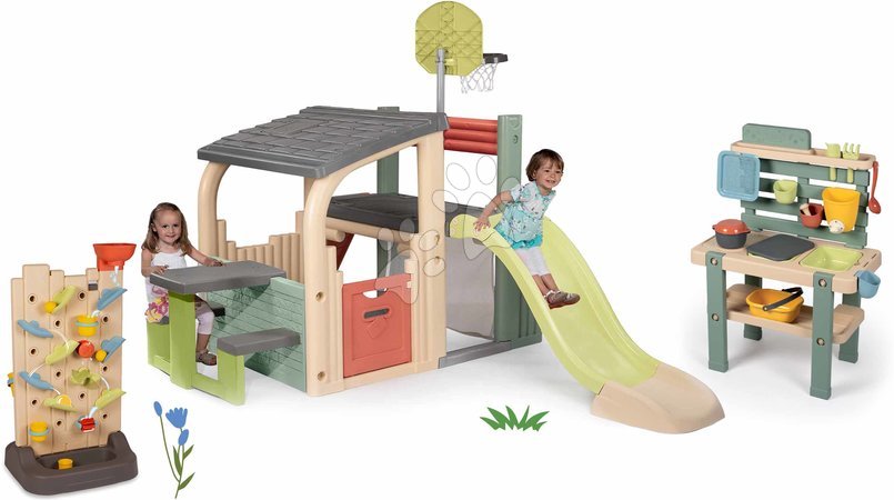 Игрални центрове - Set hracie centrum a hracia stena Multisport Fun Center Smoby
