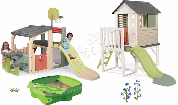 От 2 до 3 години - Set hracie centrum a domček na pilieroch Multisport Fun Center Life Smoby
Комплект игрови център и къщичка на колони Multispo