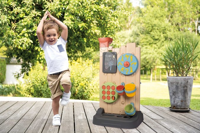 Toboganes sets - Deslizador ecológico con fuente y aro de baloncesto junto a la pared de juego Toboggan XL Slide Green Smoby - 41