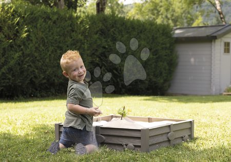 Spielhäuser mit Sandkasten - Spielhaus der Freunde mit Tisch und Sonnenschirm in eleganten Farben Friends House Evo Playhouse Smoby_1