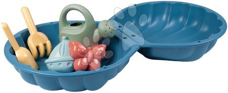 Sandkästen für Kinder - Ökologischer Muschelsandkasten 2-teilig mit Formen Double Mini Sand Pit Green Smoby