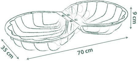 Nisipare pentru copii - Nisipar ecologic cu scoică set de 2 bucăți Double Sand Pit Green Smoby_1