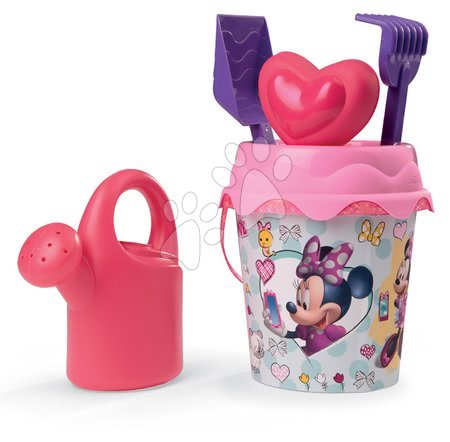 Minnie Mouse - Kbelík set s konvičkou Minnie Smoby 6 dílů (výška kbelíku 18 cm) růžový