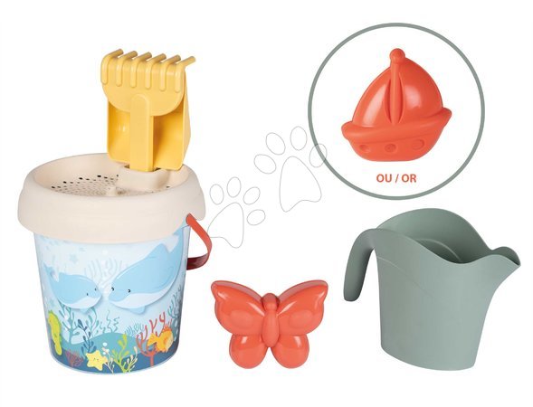 Baldes para areia | Página 2 - Vedro set com regador Medium Garnished Bucket Life Smoby