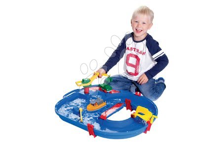 Vodne steze za otroke - Vodna steza Start Set AquaPlay s povodnim konjem Wilmo in kontejnersko ladjo od 3 leta_1