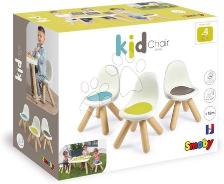 Hrací a piknikové stoly - Dětská židle Kid Furniture Chair Smoby šedá/modrá/zelená s UV filtrem 50 kg nosnost výška sedadla 27 cm od 18 měsíců_1