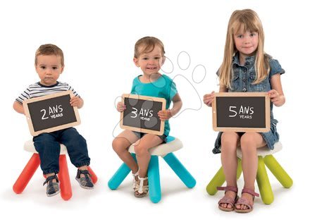Baue Dein eigenes Möbel - Hocker für Kinder KidStool Smoby 2v1 blau mit UV Filter Tragfähigkeit 50 kg Höhe 27 cm ab 18 Monaten_1