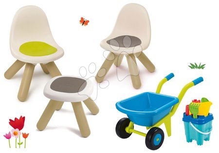 Detský záhradný nábytok sety - Set Piknik stolík s dvomi stoličkami KidChair Smoby