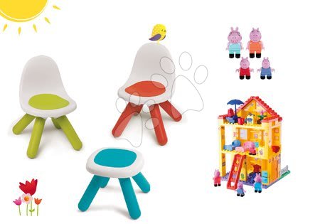 Detský záhradný nábytok sety - Set Piknik stolík s dvoma stoličkami KidChair Smoby