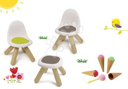 Detský záhradný nábytok - Set Piknik stolík s dvoma stoličkami KidChair Smoby