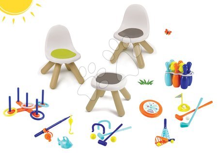 Detský záhradný nábytok sety - Set Piknik stolík s dvoma stoličkami KidChair Smoby