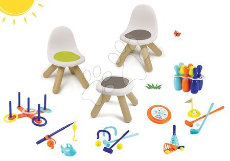 Gartenmöbel für Kinder Sets - Set Picknicktisch mit zwei Stühlen KidChair Smoby