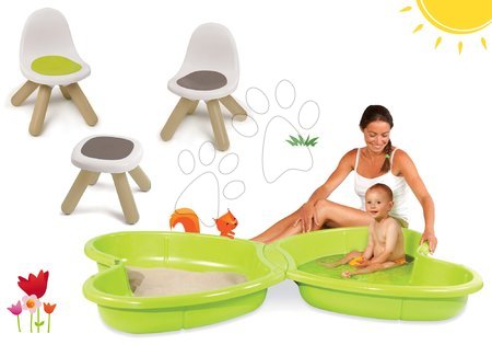 Muebles de jardín para niños sets - Mesa de picnic con dos sillas KidChair Smoby