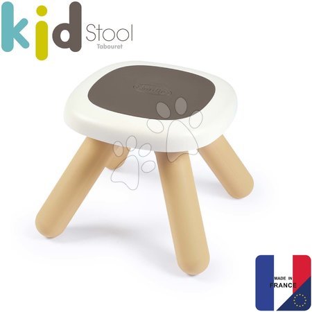 Taburett gyerekeknek Kid Furniture Stool Grey Smoby 2in1 szürke UV szűrő 50 kg teherbírás 27 cm magas 18 hó