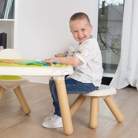 Hrací a piknikové stoly - Taburetka pre deti Kid Furniture Stool Grey Smoby _1