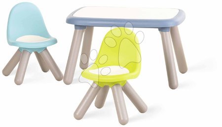 Spielzeuge und Spiele für den Garten - Tisch für Kinder mit grünem und blauem Stuhl Kid Table Smoby