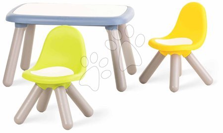 Igračke za djecu od 1 do 2 godine - Stol za djecu s žutom i zelenom stolicom Kid Table Smoby