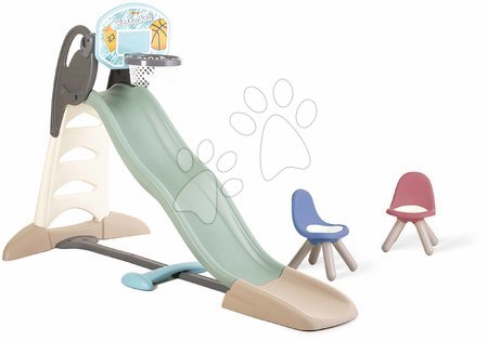 Slides - Šmykľavka ekologická s vodotryskom a posedením pri vodnej hre Toboggan XL Slide Green Smoby