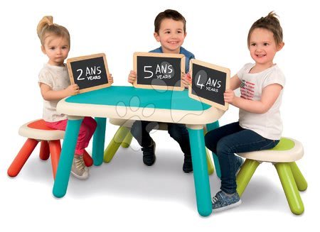 Školske klupe - Stol za djecu KidTable Smoby zelena/plava/crvena s UV filtrom od 18 mjeseci_1