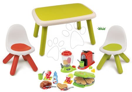 Dětský záhradní nábytek sety - Set stůl pro děti KidTable zelený Smoby - 33